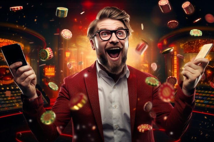 Pengguna bermain live casino melalui smartphone dengan tampilan yang responsif dan mudah digunakan